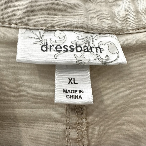 Dressbarn Military Inspired Cotton Utility Jacket Khaki Beige Size XL - Picture 11 of 16